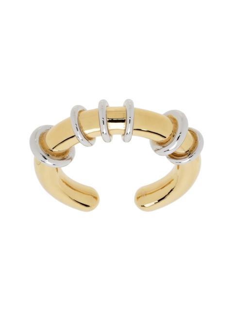 We11done Gold & Silver Hoop Ring