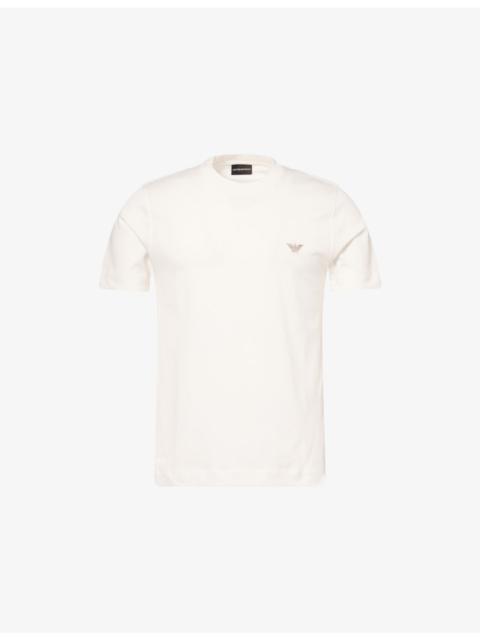 EMPORIO ARMANI Eagle-Embroidery Relaxed-Fit Cotton-Jersey T-Shirt