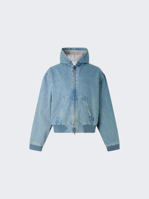 VETEMENTS Hooded Workwear Denim Jacket Vintage Mid Blue