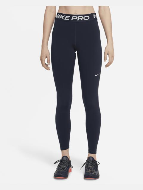 Nike Pro Women's Mid-Rise Mesh-Paneled Leggings