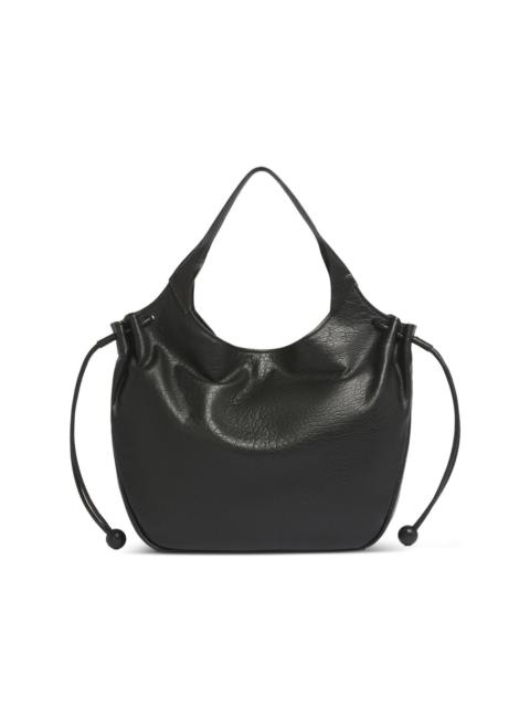 Marni grained leather drawcord tote bag