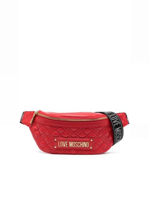 logo-lettering belt bag