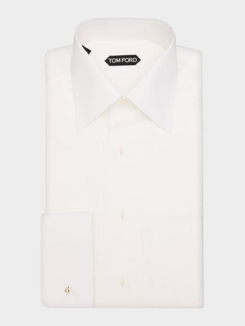 TOM FORD Men's French Cuff Pleated Dress Shirt