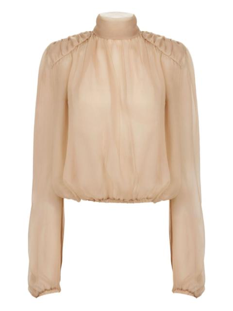 NINA RICCI high-neck puffed-sleeve top