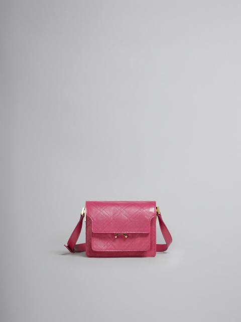 Marni TRUNK SOFT MINI BAG IN FUCHSIA LEATHER