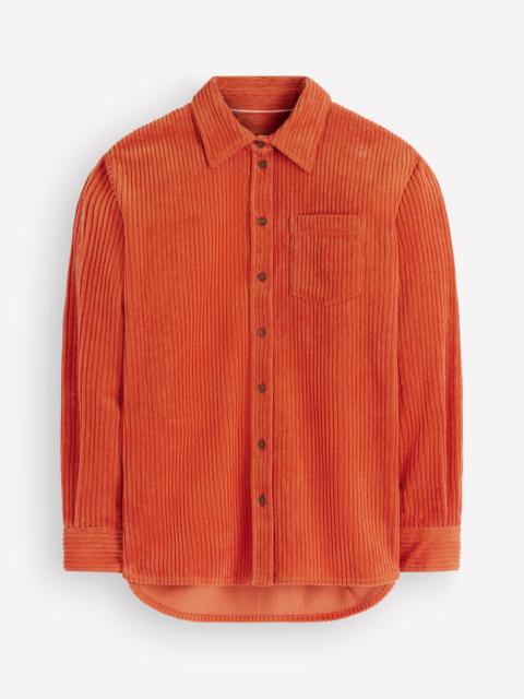 BODEN Sienna Relaxed Cord Shirt-Ginger