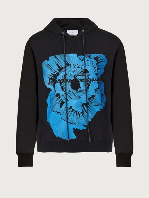 FERRAGAMO MAXI EMBROIDERED HOODIE