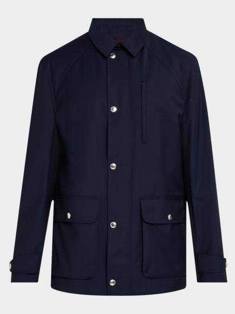 Brunello Cucinelli Men's Wool Full-Zip Travel Jacket