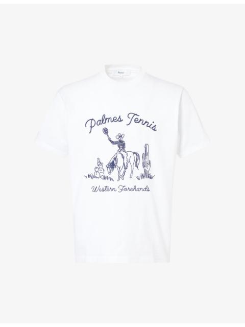 Palmes Western Brand-Embroidered Cotton T-Shirt