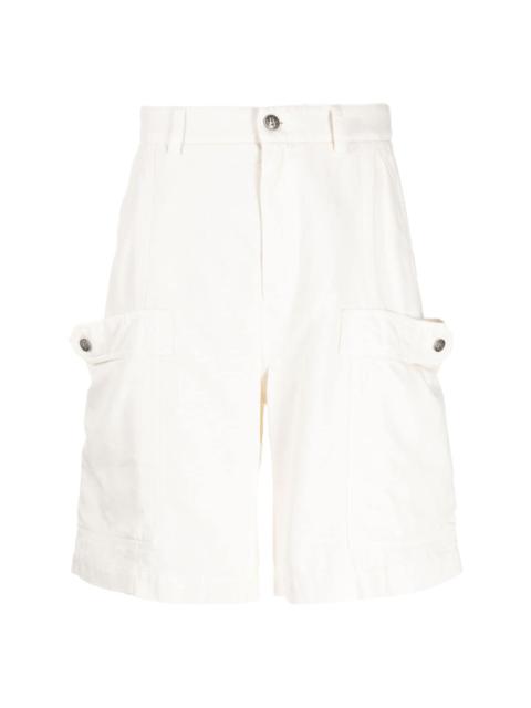 lyocell-cotton blend cargo shorts