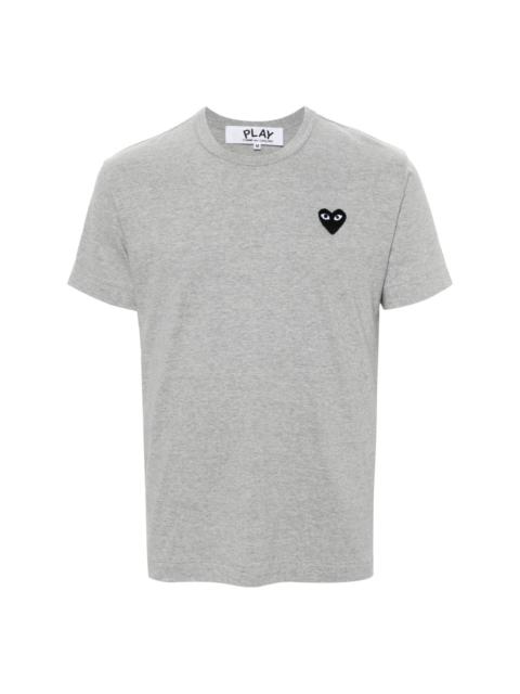 heart-patch cotton T-shirt