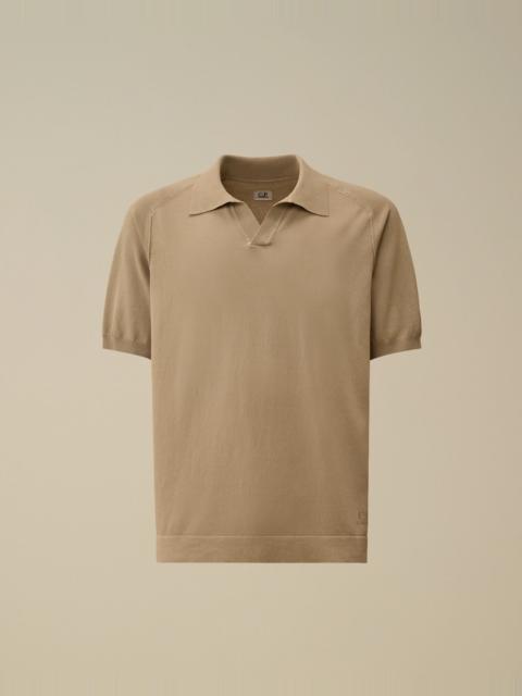 C.P. Company Cotton Crepe Short Sleeve Polo Sweater