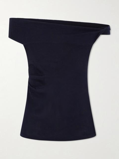 arch4 Off-the-shoulder Silk And Cashmere-blend Top