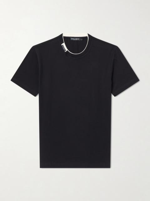 Dolce & Gabbana Logo-Appliquéd Cotton-Jersey T-Shirt