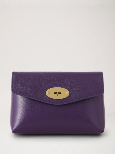 Mulberry Darley Cosmetic Pouch Amethyst High Shine Leather