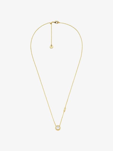 MICHAEL KORS Round Stone Pendant Necklace