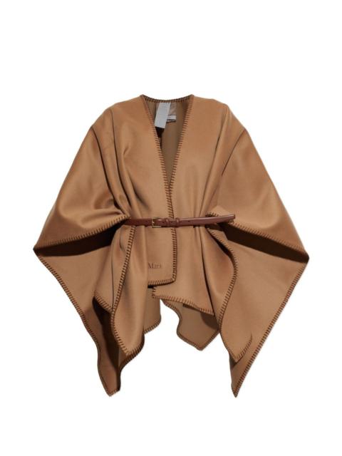 Max Mara belted blanket-stitch wrap