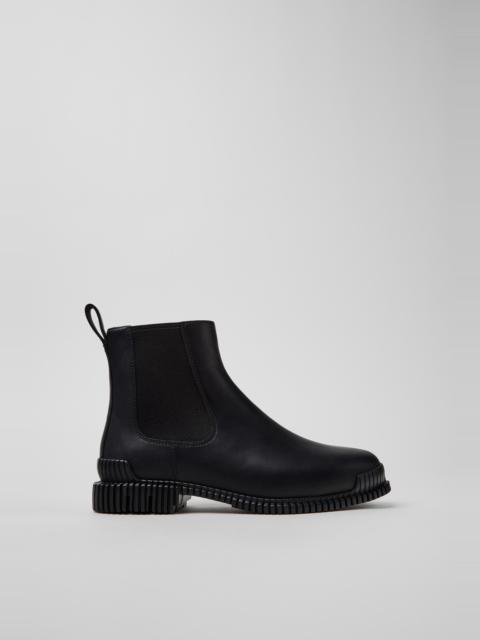 CAMPER Pix Black Leather Ankle Boots for Women.