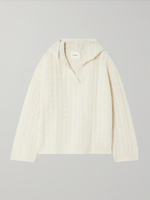 LISA YANG Cable-knit Cashmere Hoodie
