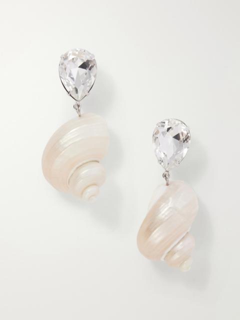 Jennifer Behr Lucius Crystal-embellished Shell Earrings