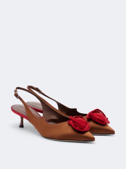 Roger Vivier Rose Vivier satin slingback pumps
