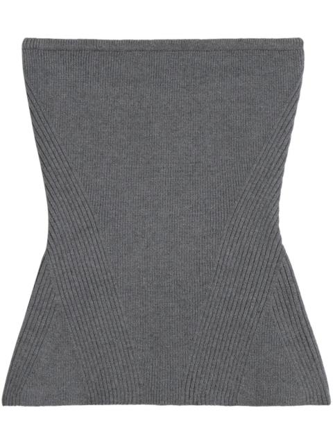 APPARIS ribbed-knit bandeau top