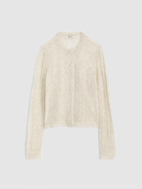 Madewell Pointelle-Stitch Cardigan in Alpaca Blend