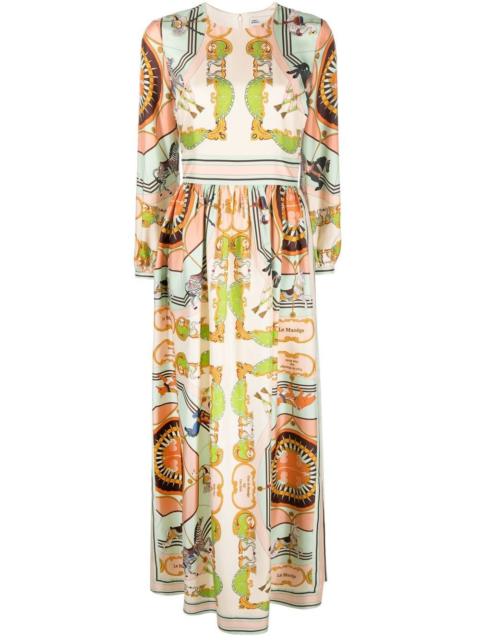 TORY BURCH baroque-print silk dress