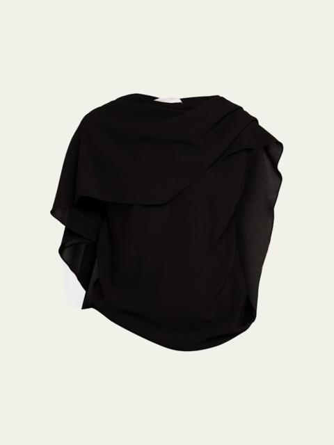MICHAEL KORS COLLECTION Fluid Wool Cape Top