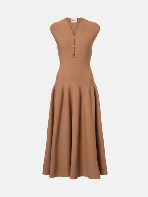 ROLAND MOURET Embellished midi dress
