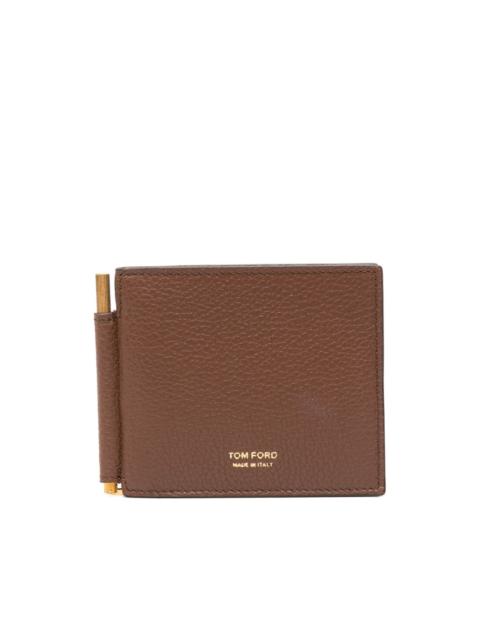 TOM FORD money-clip leather card holder