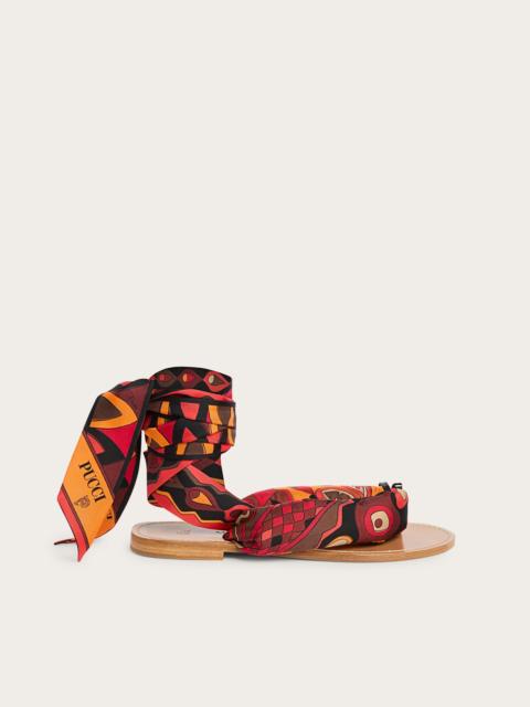 PUCCI SCARF SANDALS