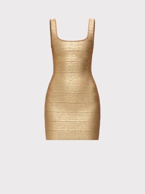 HERVE LEGER THE METALLIC GABRIELLA DRESS