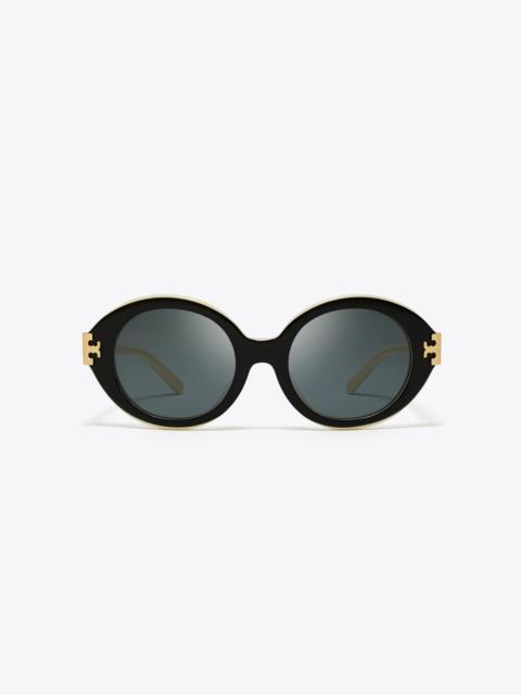TORY BURCH Eleanor Oval Sunglasses