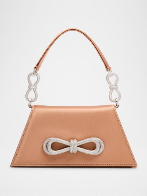 MACH & MACH Samantha Double Bow Satin Shoulder Bag