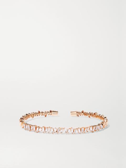 SUZANNE KALAN 18-karat Rose Gold Diamond Cuff