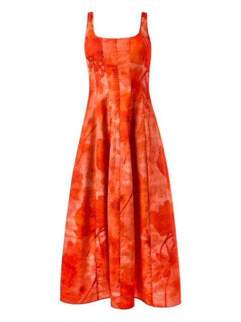 Alejandra Alonso Rojas darted-seams print midi dress
