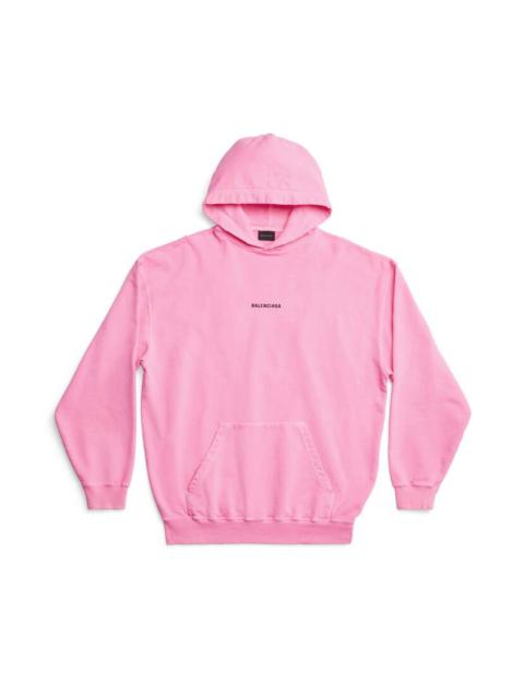 BALENCIAGA Women's Balenciaga Back Hoodie Medium Fit in Fluo Pink
