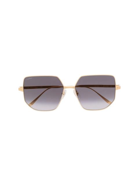 geometric-frame gradient-lense sunglasses