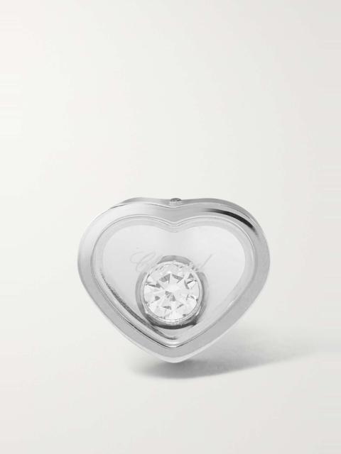 My Happy Hearts 18-karat rose gold diamond single earring