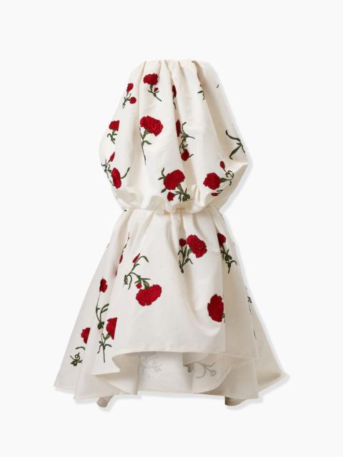 CAROLINA HERRERA Carnation-Embroidered Bubble Gown