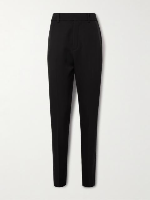 SAINT LAURENT Grain De Poudre Wool Tapered Pants