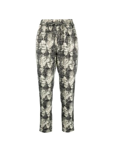 Aspesi drawstring-waist patterned trousers