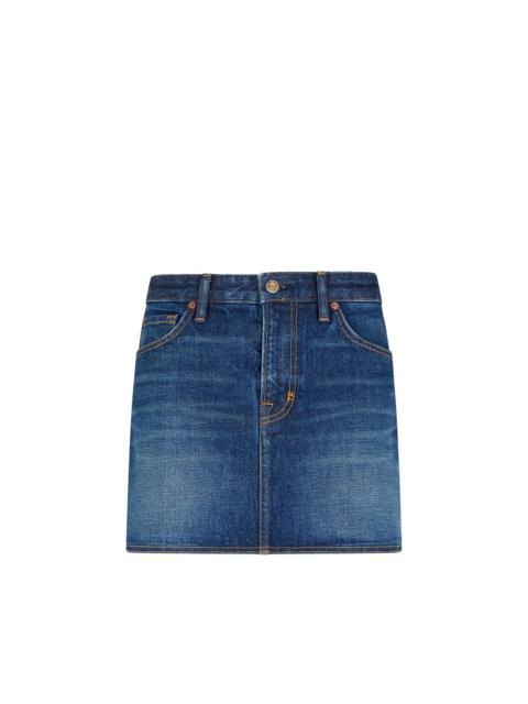 TOM FORD STONE WASHED DENIM MINI SKIRT