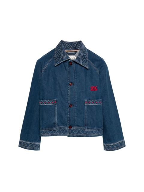 BODE motif-embroidered denim jacket