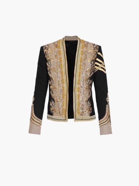 Black spencer jacket with gold embroidery