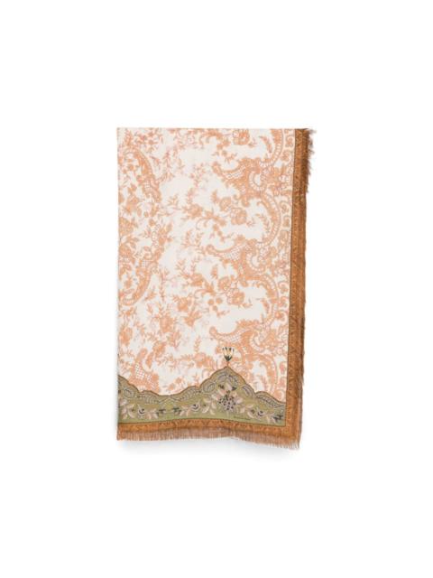 Pierre-Louis Mascia floral-print fringed scarf