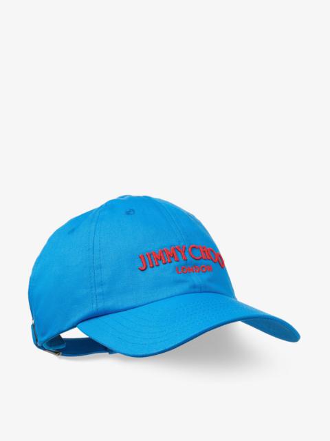 JIMMY CHOO Pacifico
Sky/Paprika Embroidered Cotton Baseball Cap