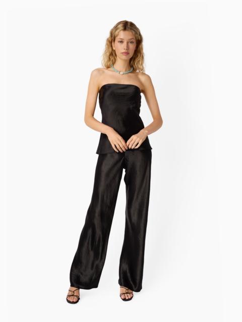 CAMI NYC BRISTOL MID RISE CRINKLE ACETATE PANT BLACK