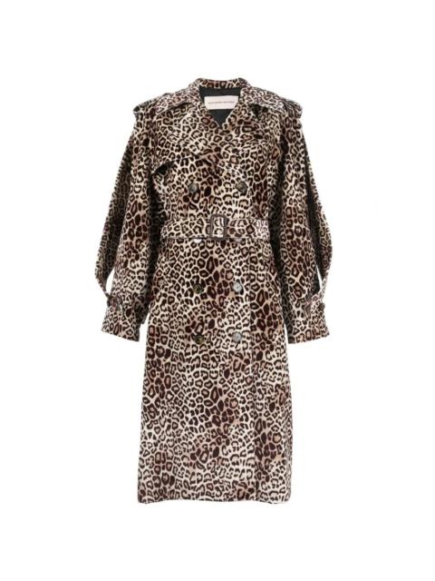 ALEXANDRE VAUTHIER leopard print trench coat